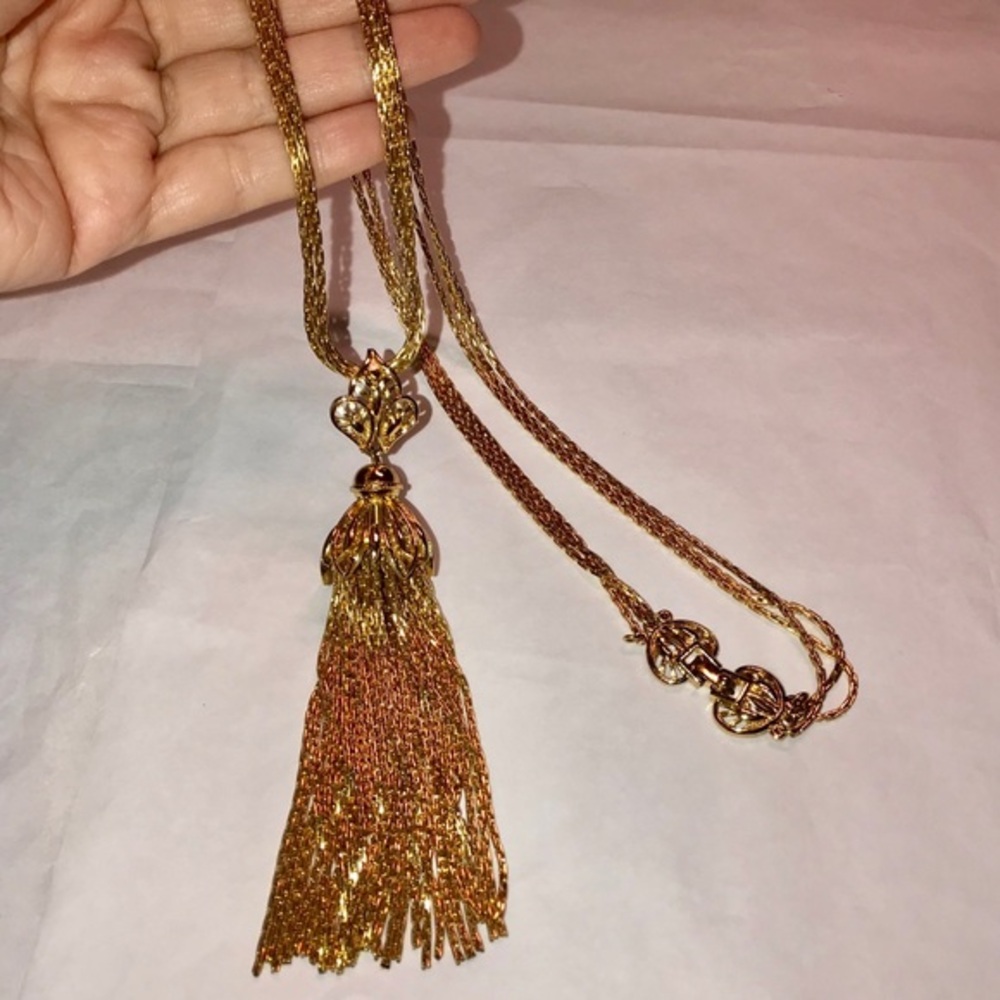 Gold Tassel Necklace